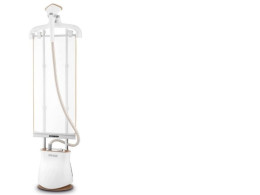 USED Black+Decker Garment Steamer with Twin Pole and Ironing Board 1.5 L 2400W, White/Gold – GST2400-B5