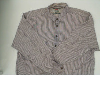  Levi's Black long-sleeved collared shirt with white stripes 