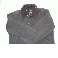 Brown leather collared jacket 