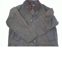 Dark brown leather collared jacket