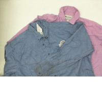 Set of 2 Men's blue long-sleeved collared shirt 