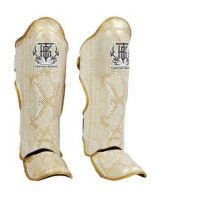 Top King Shin Guards Snake TKSGSS 02 White Gold 