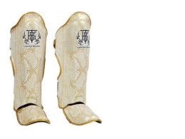Top King Shin Guards Snake TKSGSS 02 White Gold 