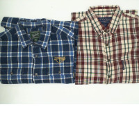 Set of 2 Pash Pash Men's long-sleeved plaid shirt