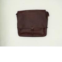 Men's pink leather crossbody bag 