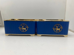 Set of 2 Blue tissue box with gold edges Set of 2 Blue tissue box with gold edges