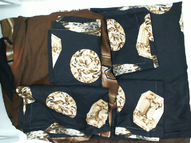 Louis Vuitton Bed sheet 6 feet and 3 feet mattress with pillowcase and pillowcase in brown and black color Louis Vuitton Bed sheet 6 feet and 3 feet mattress with pillowcase and pillowcase in brown and black color