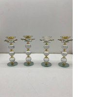 Set of 4 Tall glass for placing square incense sticks 