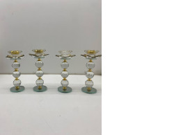 Set of 4 Tall glass for placing square incense sticks 