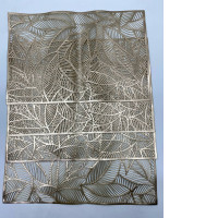 Set of 4 Gold square rubber placemat 