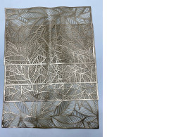 Set of 4 Gold square rubber placemat 