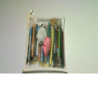 Stationery bag with pencils, pens and erasers for children Stationery bag with pencils, pens and erasers for children