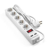 Surge protector extension cable with USB charging ExeGate SP-5-USB-1.8W