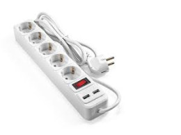 Surge protector extension cable with USB charging ExeGate SP-5-USB-1.8W