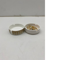 Set of 2 Ceramic ashtray with 4 compartments 