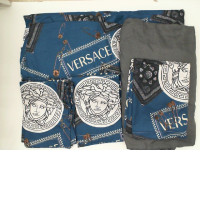 Set of VERSACE Blue bed sheet and pillowcase set, 6 feet 