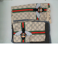Set of Gucci pattern bed cover and bed sheet, pillowcases, bolster case, 6 feet 