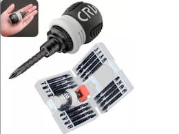 34-in-1 Stubby Ratchet Screwdriver Set，Scalable Bit Screwdriver Set，Mini Screwdr