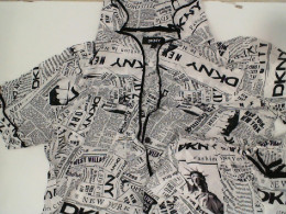 Women's white nightdress with black pattern Women's white nightdress with black pattern