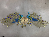 Peacock wall clock