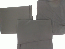 Set of 3 black window curtains