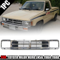 Front Grille Headlight Bezel Chrome Trim For Toyota Hilux LN50 LN56 1984-1988