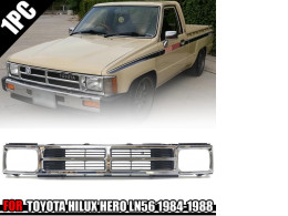 Front Grille Headlight Bezel Chrome Trim For Toyota Hilux LN50 LN56 1984-1988