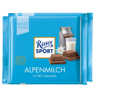 Ritter Sport Alpine Milk Chocolate Bar