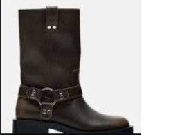 ZARA LOW HEEL BIKER ANKLE BOOTS