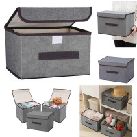 Set of 2 Folding Storage Box Multifunctional Organizer