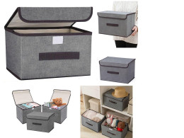 Set of 2 Folding Storage Box Multifunctional Organizer Set of 2 Folding Storage Box Multifunctional Organizer