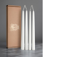 Set of 4 long candles 25 cm