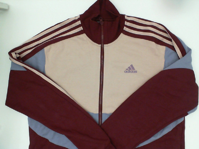 Red and white zip-up jacket Red and white zip-up jacket