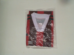 Red and black football shirt