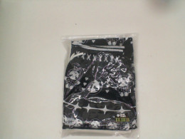 Black panda print long pants 