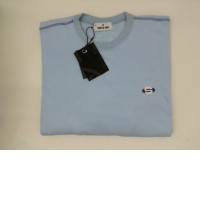 SUPER SUN Women's light blue round neck long sleeve sweater