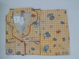 Women's yellow cartoon pattern shirt and pants pajamas 