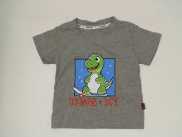 Gray round neck shirt for kids with dinosaur pattern Gray round neck shirt for kids with dinosaur pattern