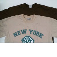 Set of 2 Men's brown round neck t-shirt and 