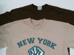 Set of 2 Men's brown round neck t-shirt and 