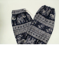 Blue elephant pattern pants 