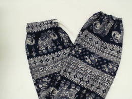Blue elephant pattern pants 
