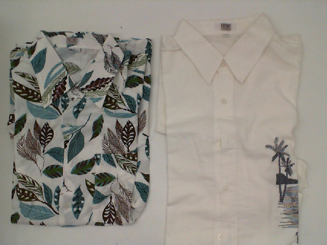Set of 2 White collar shirt with sea pattern Set of 2 White collar shirt with sea pattern