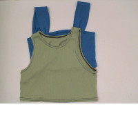 Set of 2 Women's blue and light green tank top