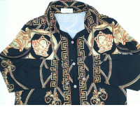 Black long dress with gold pattern 