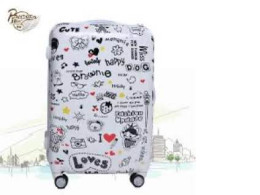 White travel bag with pattern 