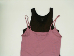 Set of 2 Women's black and pink tank top
