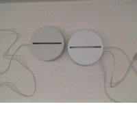 Set of 2 Product display stand with LED lights 