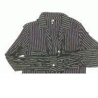 Black long-sleeved shirt with white stripes Black long-sleeved shirt with white stripes