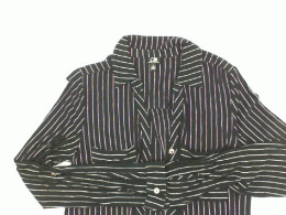 Black long-sleeved shirt with white stripes Black long-sleeved shirt with white stripes